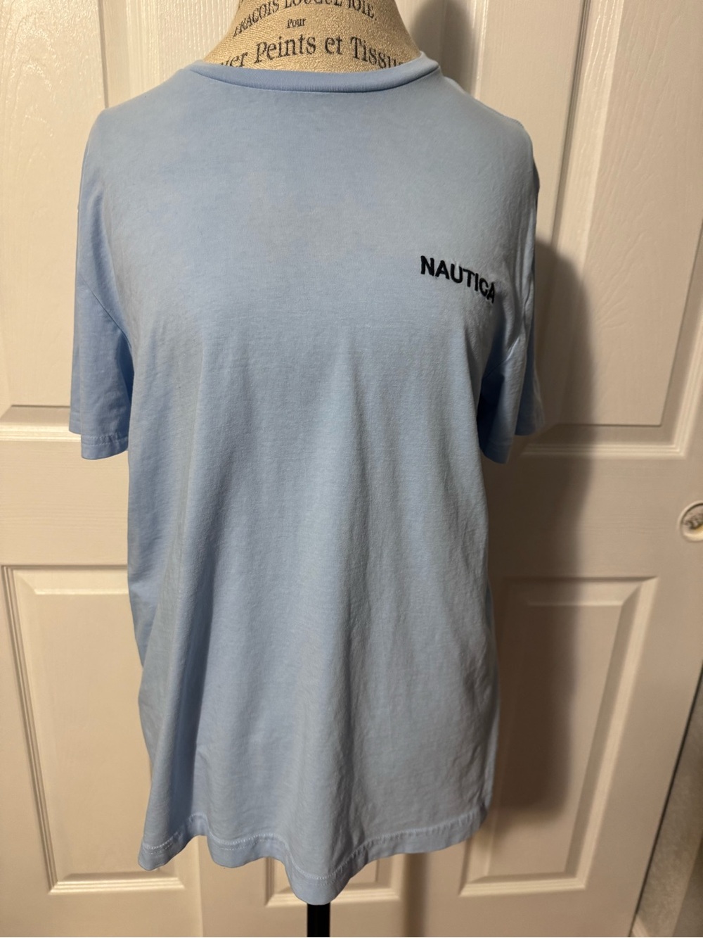 Medium Nautica Unisex Light Blue Logo Performance Tee - Picture 1 of 15